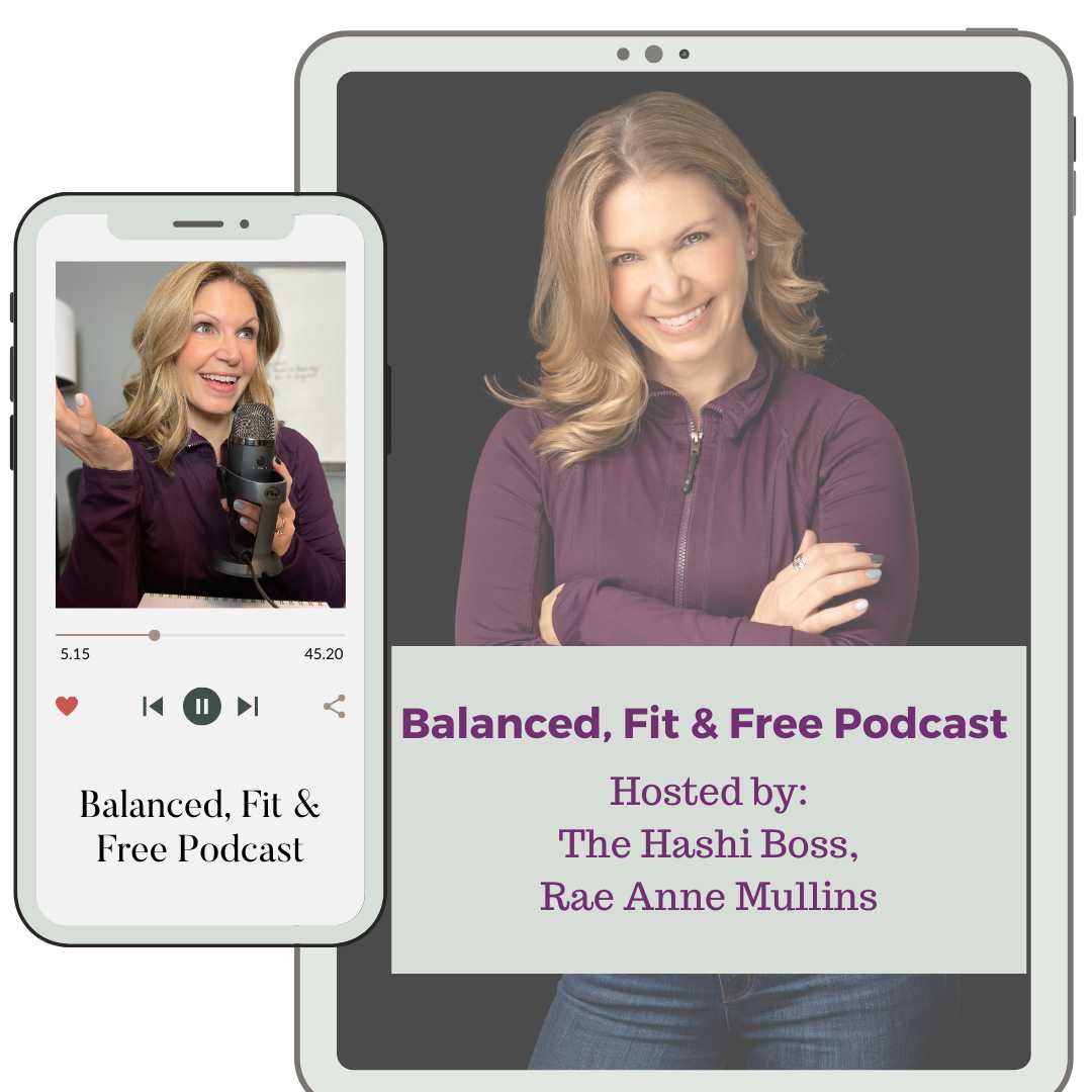 Podcast for Website Images - 2 Podcast cover art for the hashimoto's podcast, Balanced, Fit & Free.